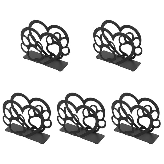 Set of 5 Rustic Black Table Tissue Holders Napkin Dispensers for Household Decor and Dining Use