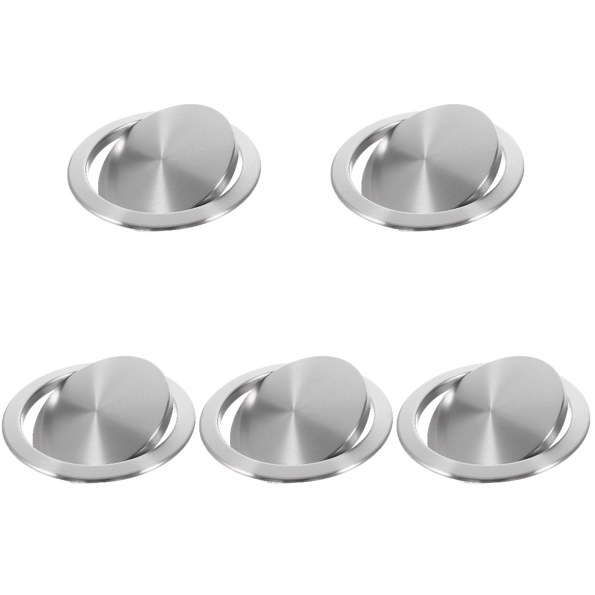 5 PCS Trash Bin Garbage Can Recessed Counter Top Cover Builtin Balance
