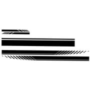 5 PCS Universal Black Car Racing Body Side Stripe Skirt Roof Hood Decal Sticker for All Cars PVC Decal