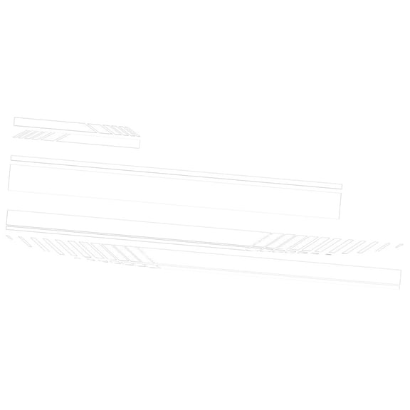 5 PCS Universal White Car Racing Body Side Stripe Skirt Roof Hood Decal Sticker for All Cars PVC Decal