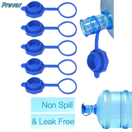 5 PCS Upgrade 3 & 5 Gallon Water Jug Cap, Reusable Replacement Caps, Non Spill & Leak Free Lids for 55mm Water Bottle