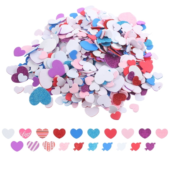 WRISTBIQUE Valentines DIY Craft Stickers Durable Hearts for Picture Frames