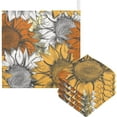 thumbnail image 1 of 5 PCS Vintage Sunflowers Colorful Baby Muslin Washcloths, Vivid Retro Flowers Soft Absorbent Face Towel Burp Cloths Cotton Bath Wipes Infant Wash Cloth for Newborn Boys Girls, 1 of 7