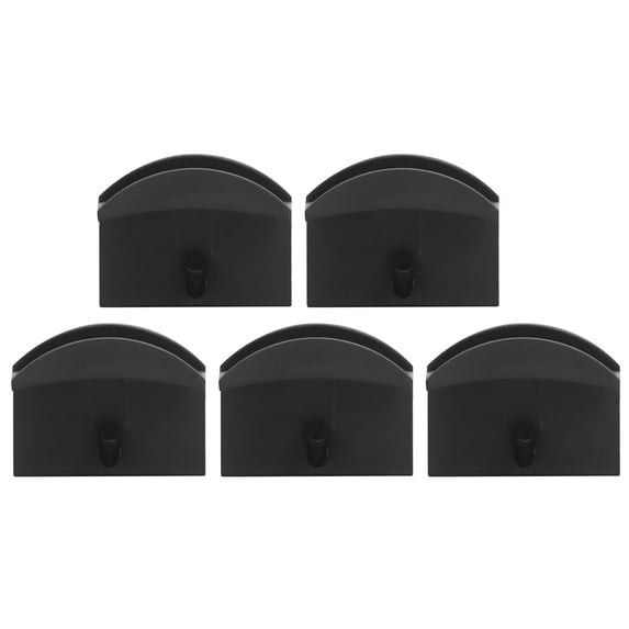 5 PCS Wall Hat Rack Self Adhesive Baseball Hat Hanger Hook Earphone Necklace Storage Rack Black
