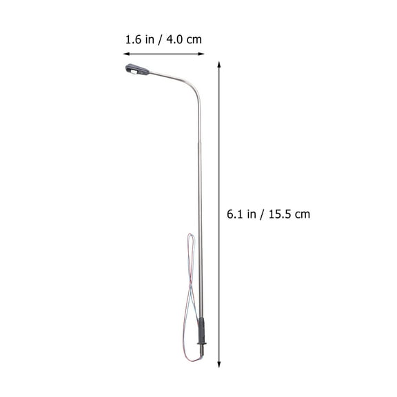 5 PCs 150MM 110MM 80MM 55MM 40MM LED Steel Lamp Street Lights Microscopic Model for Landscape Miniature Display