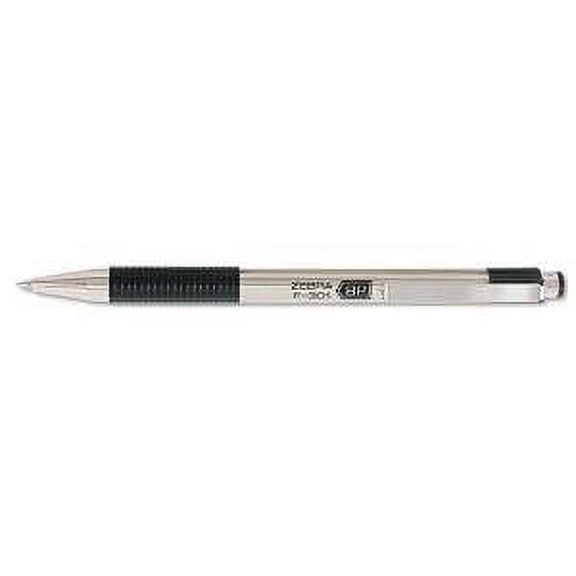 5 PENS: Zebra F-301 Stainless Steel Retractable Ballpoint Pen, 0.7mm, Black, (27110)