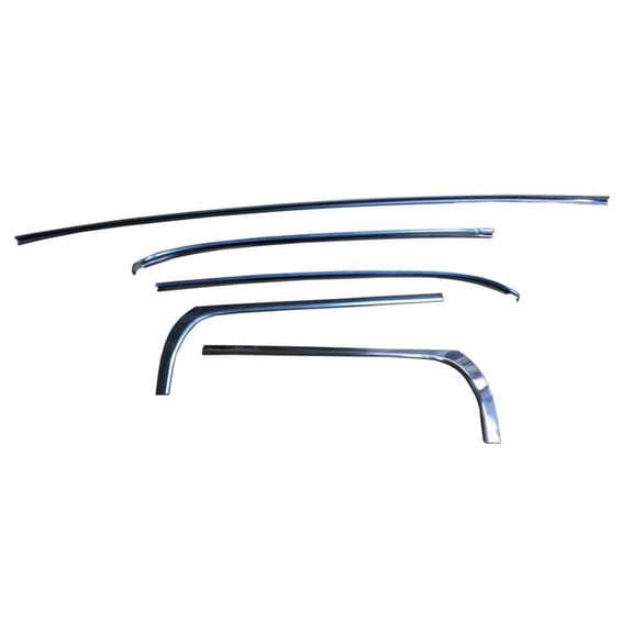 5-PIECE REAR WINDOW REVEAL MOULDING SET FOR 2-DOOR HARDTOP MODELS