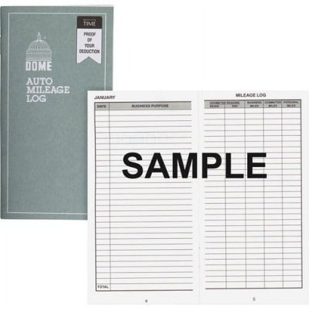 5 PK,Dome Auto Mileage Log (770)