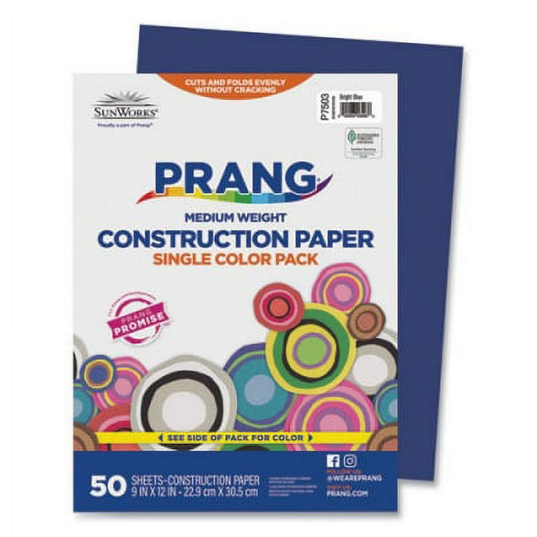 SunWorks Construction Paper, 50 lb Text Weight, 9 x 12, Blue, 50/Pack SunWorks Construction Paper, 50 lb Text Weight, 9 x 12, Blue, 50/Pack