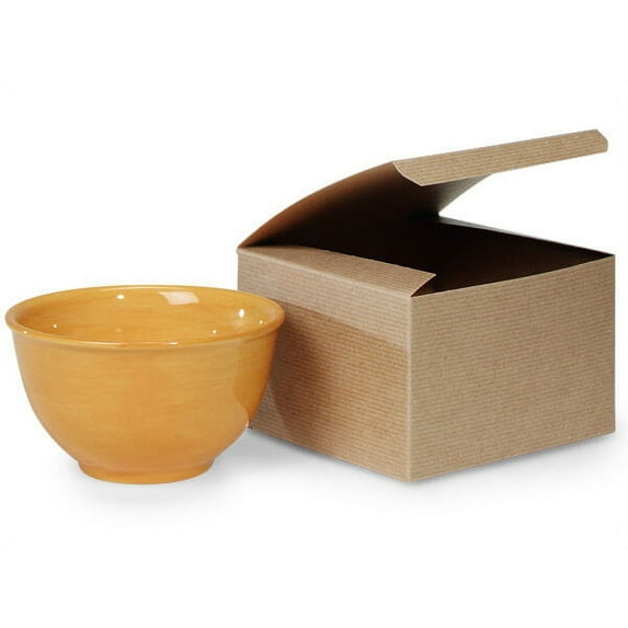 5 PK, Recycled Kraft 1 Piece Gift Boxes, 6 x 6 x 4" For Gift & Small Items, Made In USA