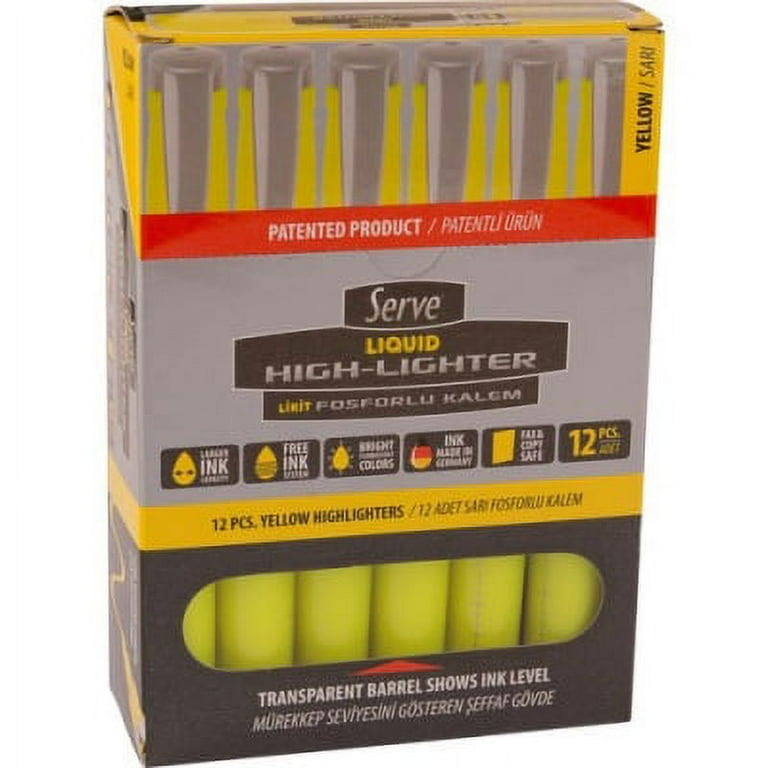 So-Mine Serve Jumbo Liquid Highlighter - Chisel Marker Point Style - Fluorescent Yellow Pigment-based, Liquid Ink - 1 Each So-Mine Serve Jumbo Liquid Highlighter - Chisel Marker Point Style - Fluorescent Yellow Pigment-based, Liquid Ink - 1 Each