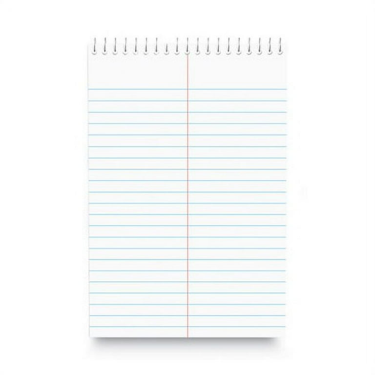 Steno Pads, Gregg Rule, Red Cover, 80 White 6 x 9 Sheets