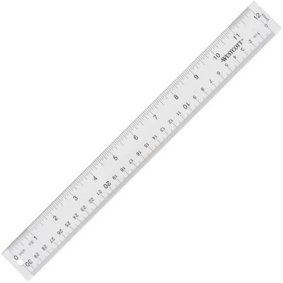 5 PK,Westcott See-Through Acrylic Rulers (10562)