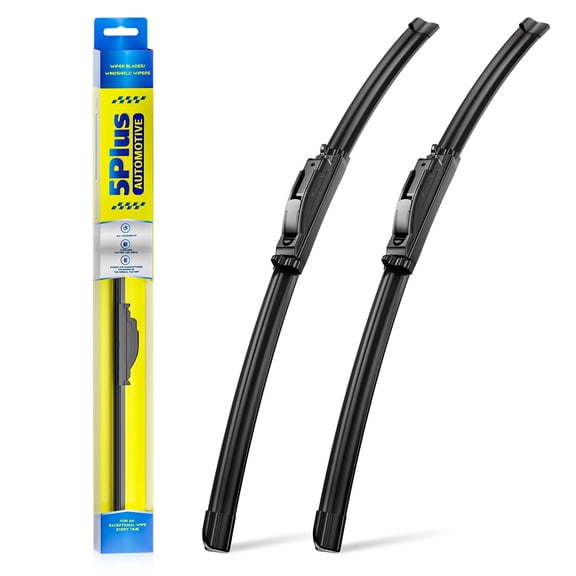 5 PLUS J/U HOOK 20"+20" Silicone Water Repellent Beam Windshield Wiper Blades Fit J-Hook Arm- OEM Quality Premium All-Seasons Wiper blades