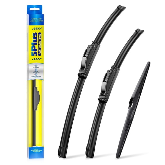 5 PLUS Silicone + Water Repellent Windshield Wiper Blades Compatible with Jeep Cherokee 2021-2014 Windshield Wipers,All-Seasons Wiper blades-OEM Quality