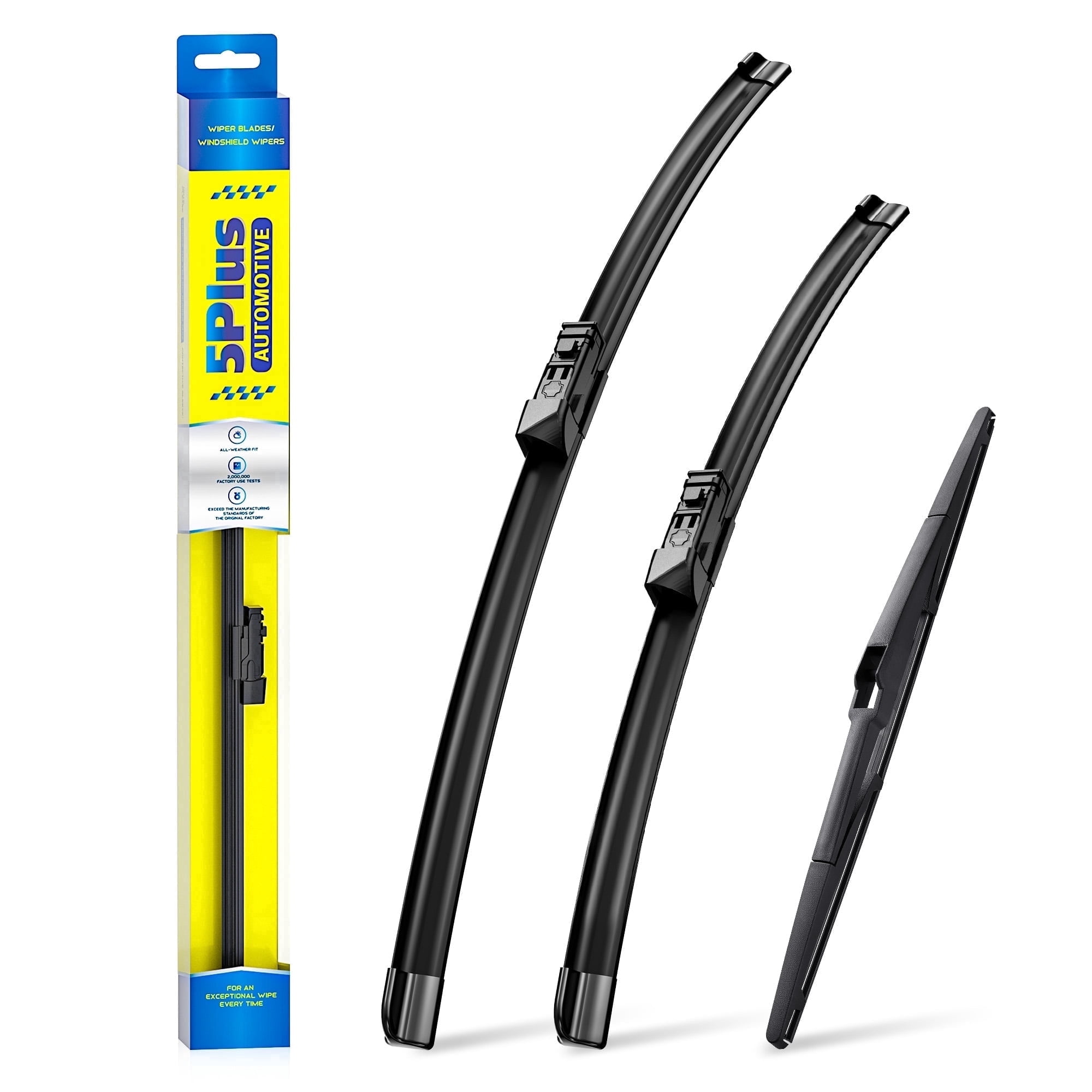 5 PLUS Silicone + Water Repellent Windshield Wiper Blades Compatible with Mazda CX-5 CX-9 2023-2017 Windshield Wipers,All-Seasons Wiper blades-OEM Quality
