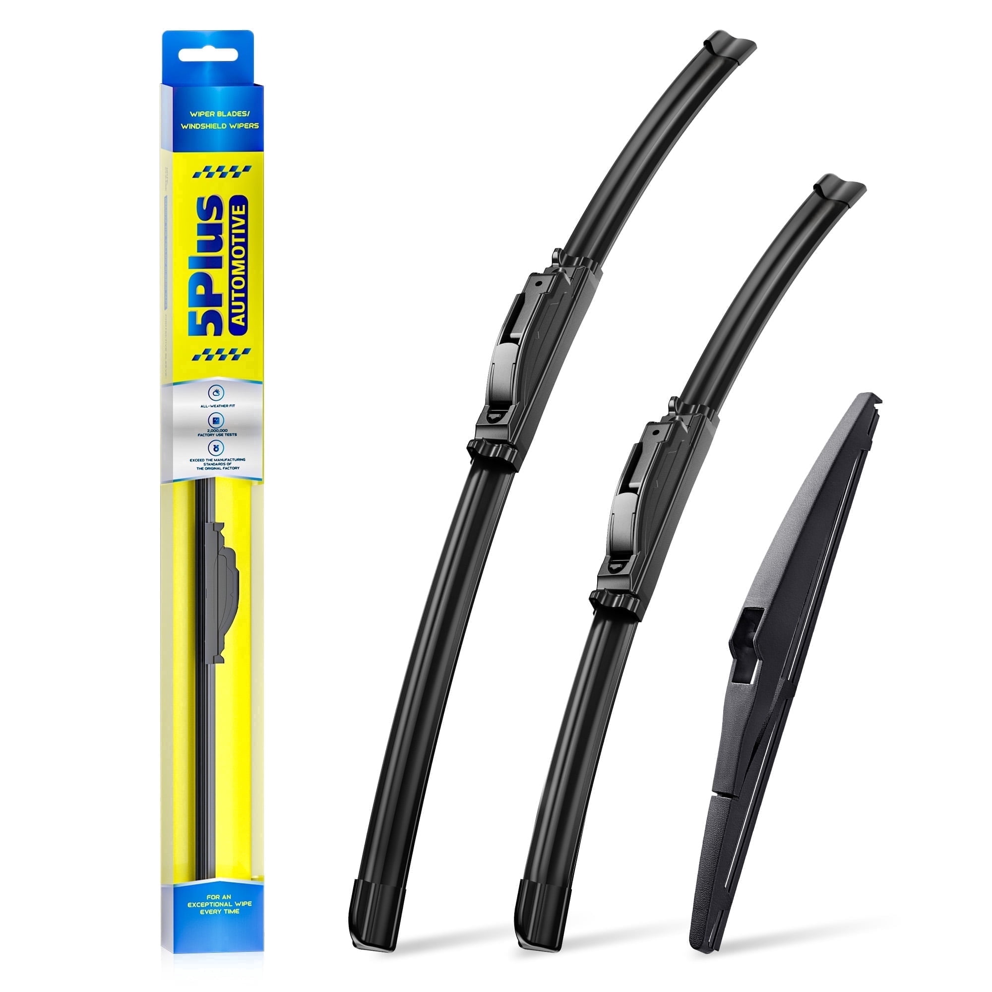 5 PLUS Silicone + Water Repellent Windshield Wiper Blades Compatible with Toyota RAV4 2018-2013 Windshield Wipers,All-Seasons Wiper blades-OEM Quality