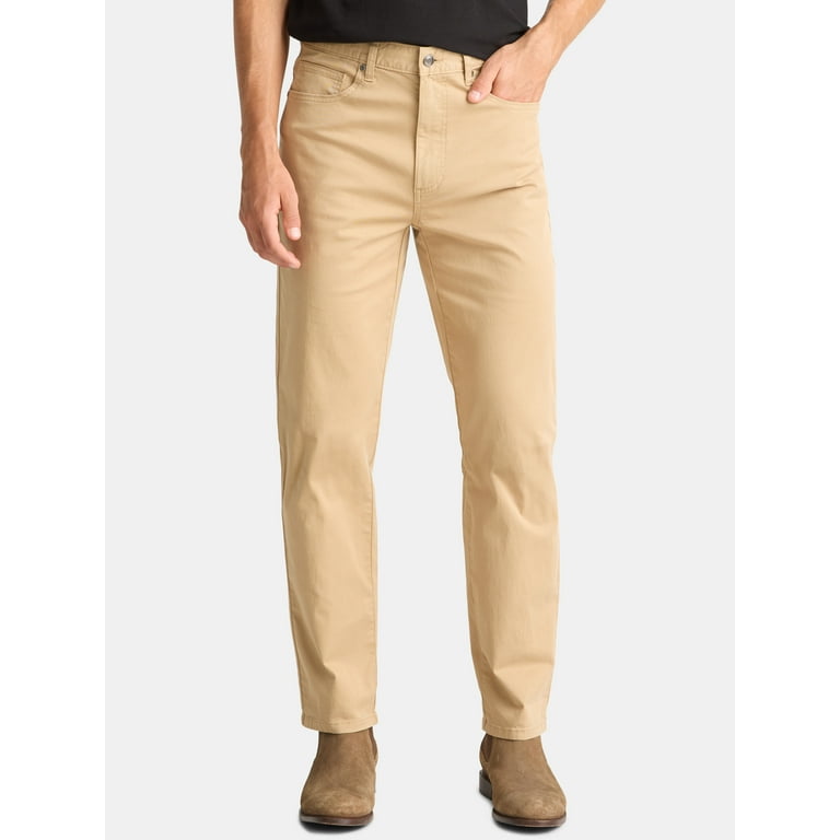George Men's Five Pocket Slim Fit Twill Pants