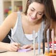 thumbnail image 1 of 5-Pack 0.5mm Quick-Dry Gel Pens, Smooth Writing Retractable Pens, Fine Point Ink for Office home Use, Non-Slip Grip Design, Multicolor Pen Set for Journaling and Note Taking, 1 of 5