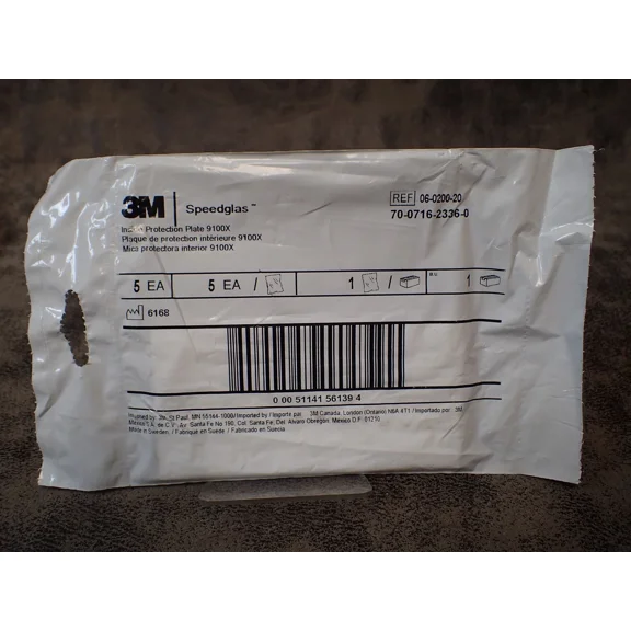 5-Pack 06-0200-20 3M Speedglas 9100X Welding Helmet Inside Plate 117X61 (Bn159)