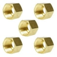 thumbnail image 1 of 5 Pack 1/2" Compression Nut Hex Shape 11/16"-20 Thread Size Solid Brass Fitting, 1 of 4
