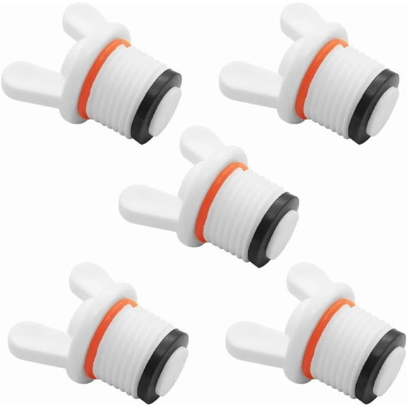 5 Pack 1/2 Inch PT Male Thread PPR Pipe Fitting End Caps Connector Plug Butterfly Handle