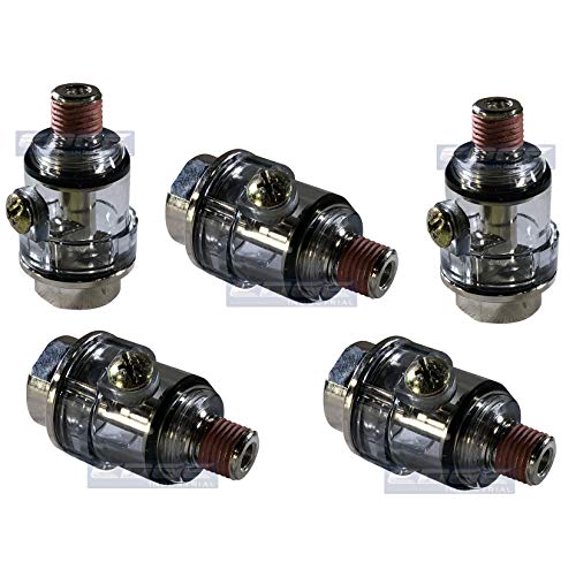 (5 Pack) 1/4 Inch Mini in-Line Oiler Lubricator for Air Compressor Pipe Tubing Pneumatic Tools$$Tools & Hardware Other