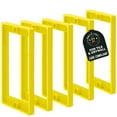 thumbnail image 1 of 1/4" Single Gang Receptacle Outlet Box Extenders - Yellow - Pack of 5, 1 of 8