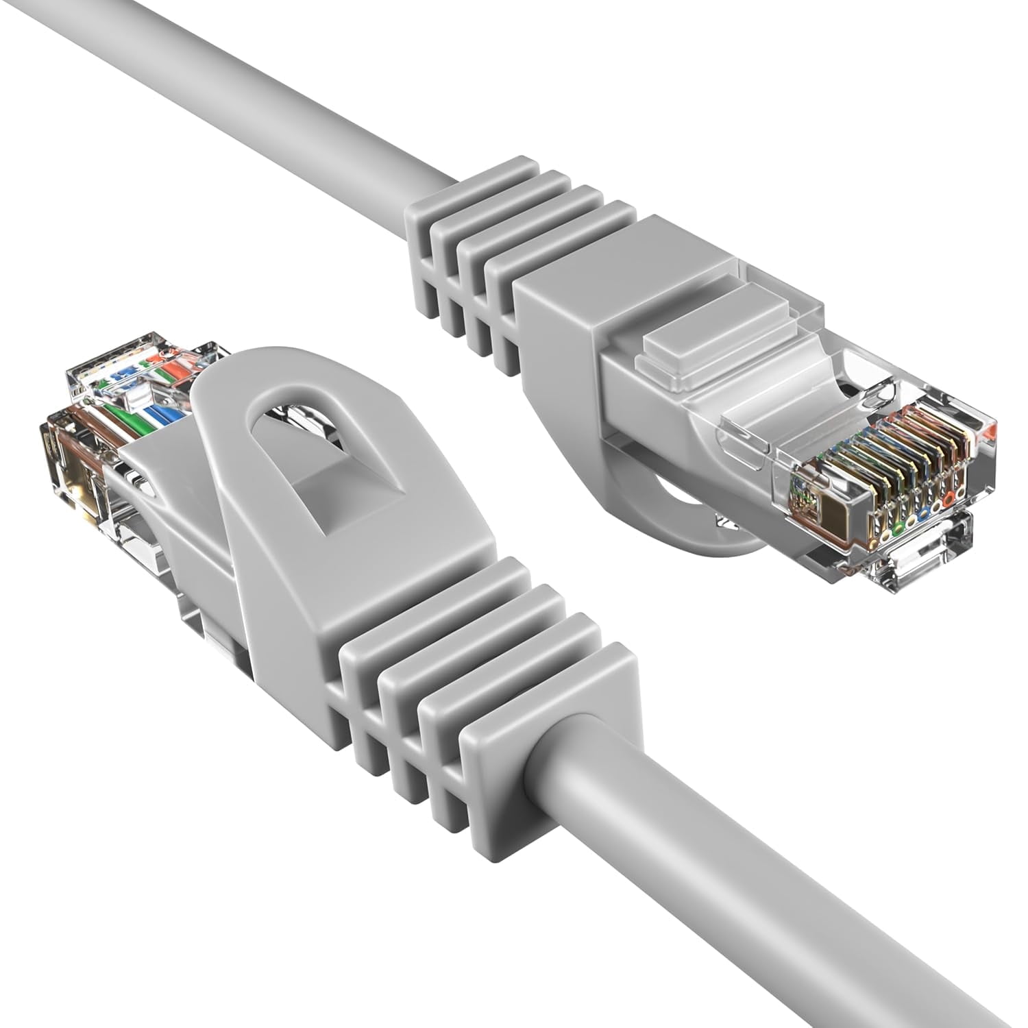 5 -Pack- 1.5FT Gray Cat5e Network Ethernet Patch Cable, 350Mhz Internet ...
