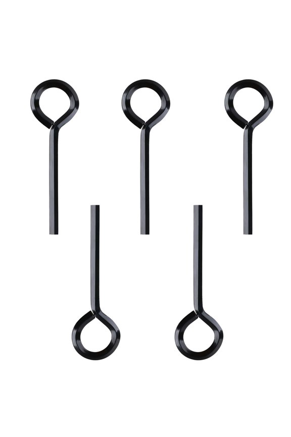 5 Pack 1/8" Allen Wrench, Hex Key for Push Bar Door, Standard Hex Dogging Key with Full Loop, Black Metal Allen Wrenches Keychain Door Keys