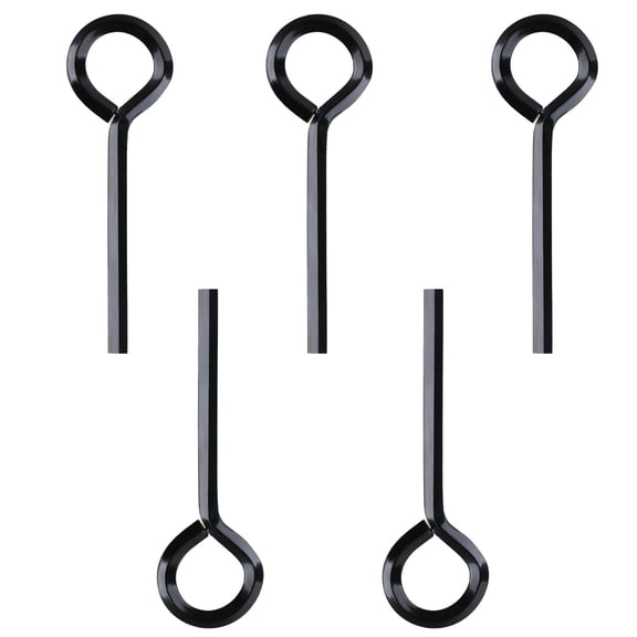 5 Pack 1/8" Allen Wrench, Hex Key for Push Bar Door, Standard Hex Dogging Key with Full Loop, Black Metal Allen Wrenches Keychain Door Keys