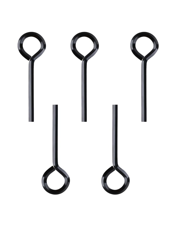 5 Pack 1/8" Allen Wrench, Hex Key for Push Bar Door, Standard Hex Dogging Key with Full Loop, Black Metal Allen Wrenches Keychain Door Keys