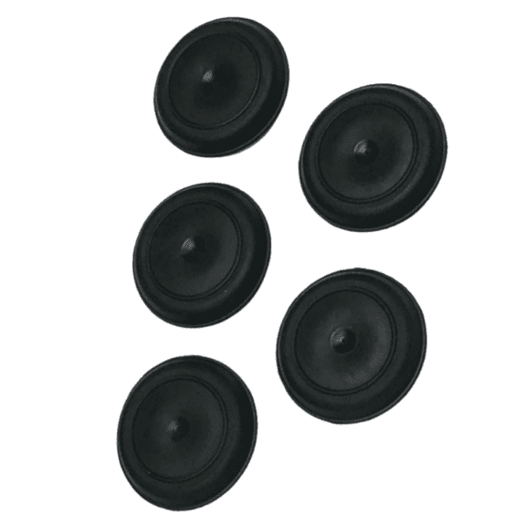 5-Pack 1 Inch Black Rubber Flush Mount Hole Plugs - for Auto Body Panel Sheet Metal Applications