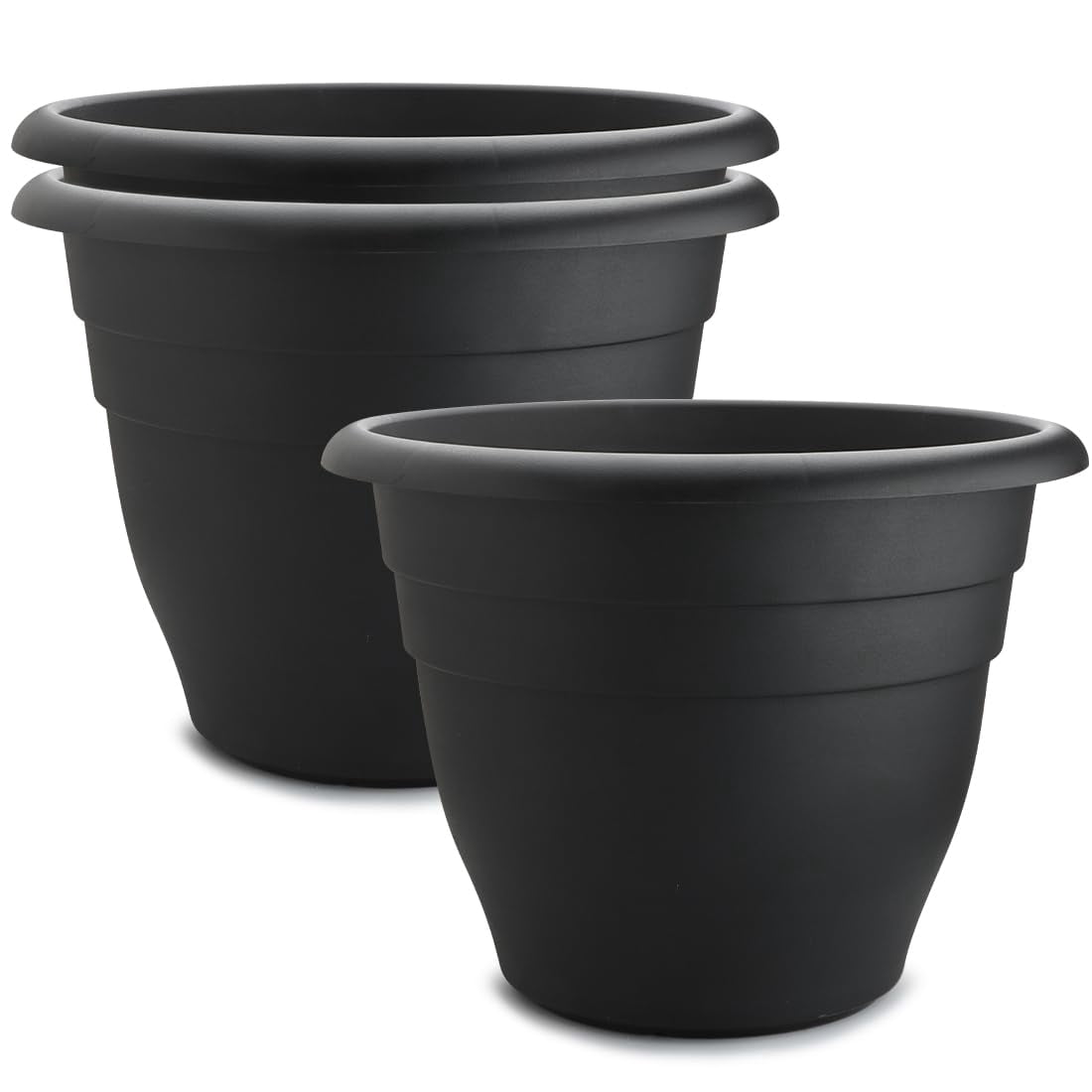 5 Pack 10 Inch Plant Pots Lightweight Planters with Drainage Holes Durable Indoor Outdoor Flower Pots for Garden Patio Home Decor