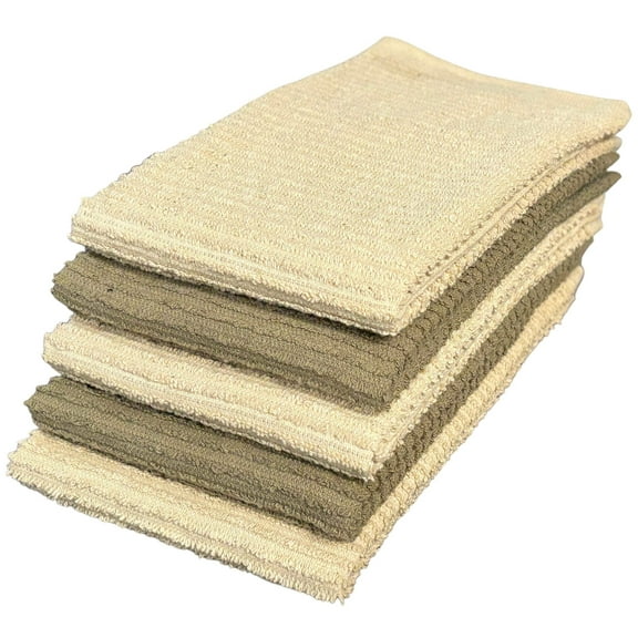 5 Pack, 100% Cotton Ribbed Terry Bar Mop for Kitchen, Highly Absorbent, Cleaning Kitchen Towels | Bar Towels | Machine Washable | 16 x 19 Inches.