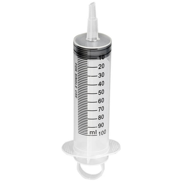 5 Pack 100ml Plastic Syringe Liquid Measuring Syringe Tools for Oral, Scientific Labs, Measuring, Watering, Refilling, Filtration, Feeding