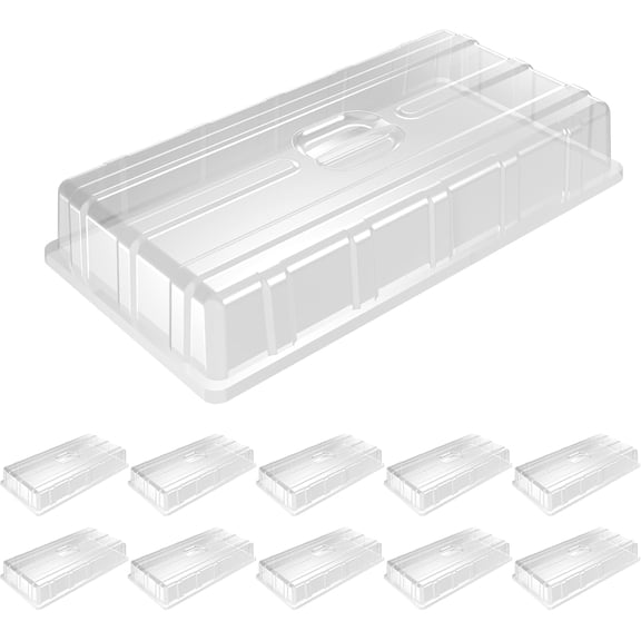 5 Pack 1020 Seed Starter Trays with 3.6" Humidity Dome Plant Growing Tray Germination Seed Starting kit, Mini Greenhouse with Handle for Cloning Plant