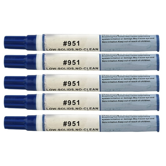 5 Pack 10ml 951 Soldering Flux Pen with Felt Tip for PCB Board Welding and Electronic Repair