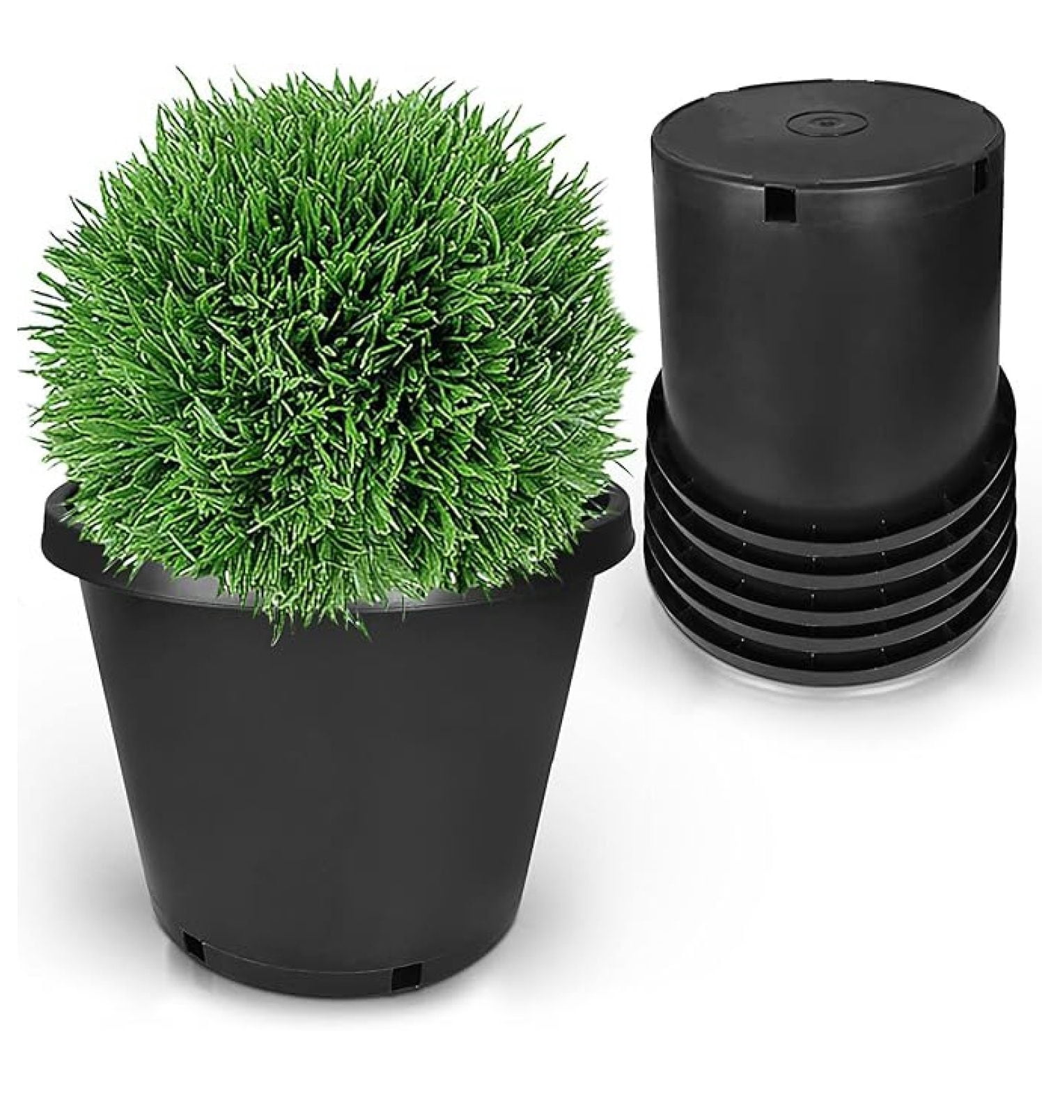 5-Pack 12.7 Gallon Round Planter Nursery Pots, Flower Plant Container ...