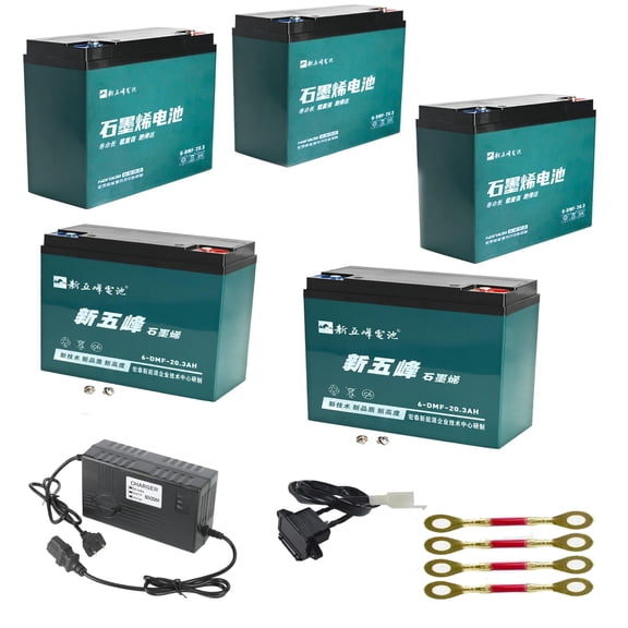 5 Pack 12V 20Ah Replacement SLA AGM Battery 6-DZF-20 6-DMF-20 6DZM20 6-DZM-20 6DZF20 6FM17 6-FM-18 for 60V Mobility Scooter Wheelchair ATV Generator Dirt Bike MX500 MX650 SX500