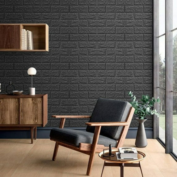 5 Pack 138*76 inch Brick 3D Wall Panels Peel and Stick Wallpaper,Self Adhesive Waterproof Foam Faux Brick for Living Room,Bedroom,Laundry,Kitchen,Fireplace,TV Wall Decoration