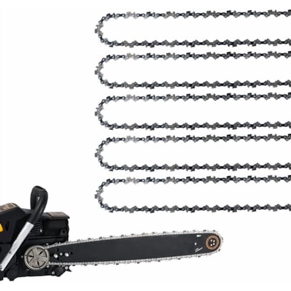 5 Pack 14 Inch Chainsaw Chain 52 Drive Links .050" Gauge, 3/8" Pitch Replacement Chains Compatible with Husqvarna, Echo, Poulan, Craftsman