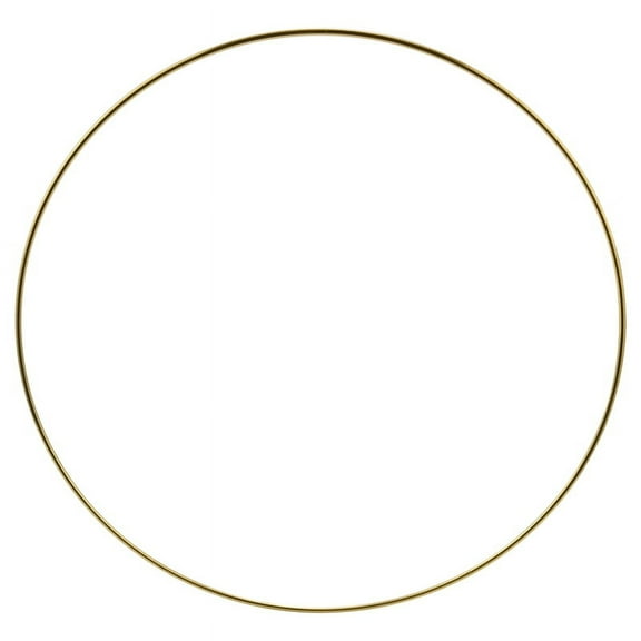 5 Pack 14 Inch Large Metal Floral Hoop Wreath Macrame Gold Rings for DIY Decor, Dream Catcher and Wall Hanging Crafts