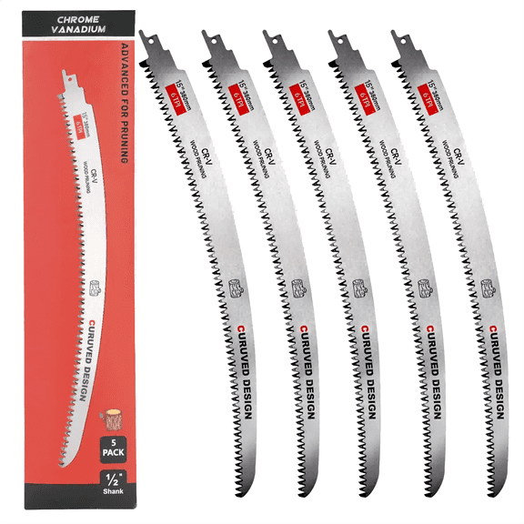 5 Pack 15 Inch 6 Tpi Reciprocating Saw Blades Bi-Metal Steel Demon with Perma-Shield Coating Stud and Reciprocating Saw Blades for Cutting Embedded Wood Metals PVC Pallets etc$$Tools & Hardware Other
