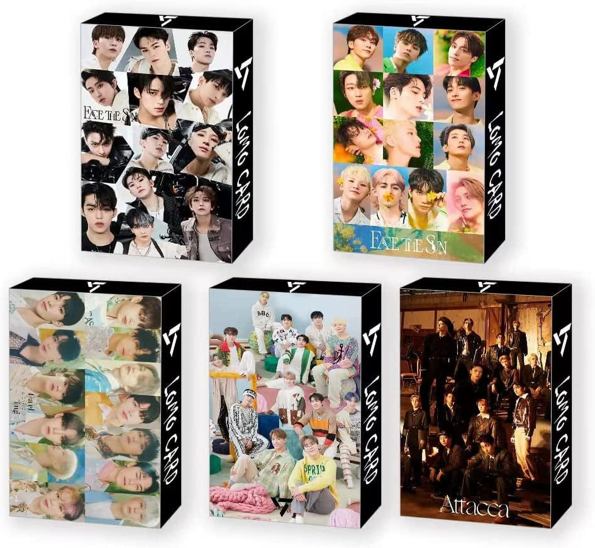 5 Pack/150 Pcs SEVENTEEN Lomo Card Kpop Photocards Greeting Card