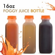 5 Pack 16 oz Empty Plastic Juice Bottles with Tamper Evident Caps - Smoothie Bottles - Ideal for Juices, Milk, Smoothies, Picnic's, Nutcracker, Meal Prep, Juice Containers by EcoQuality