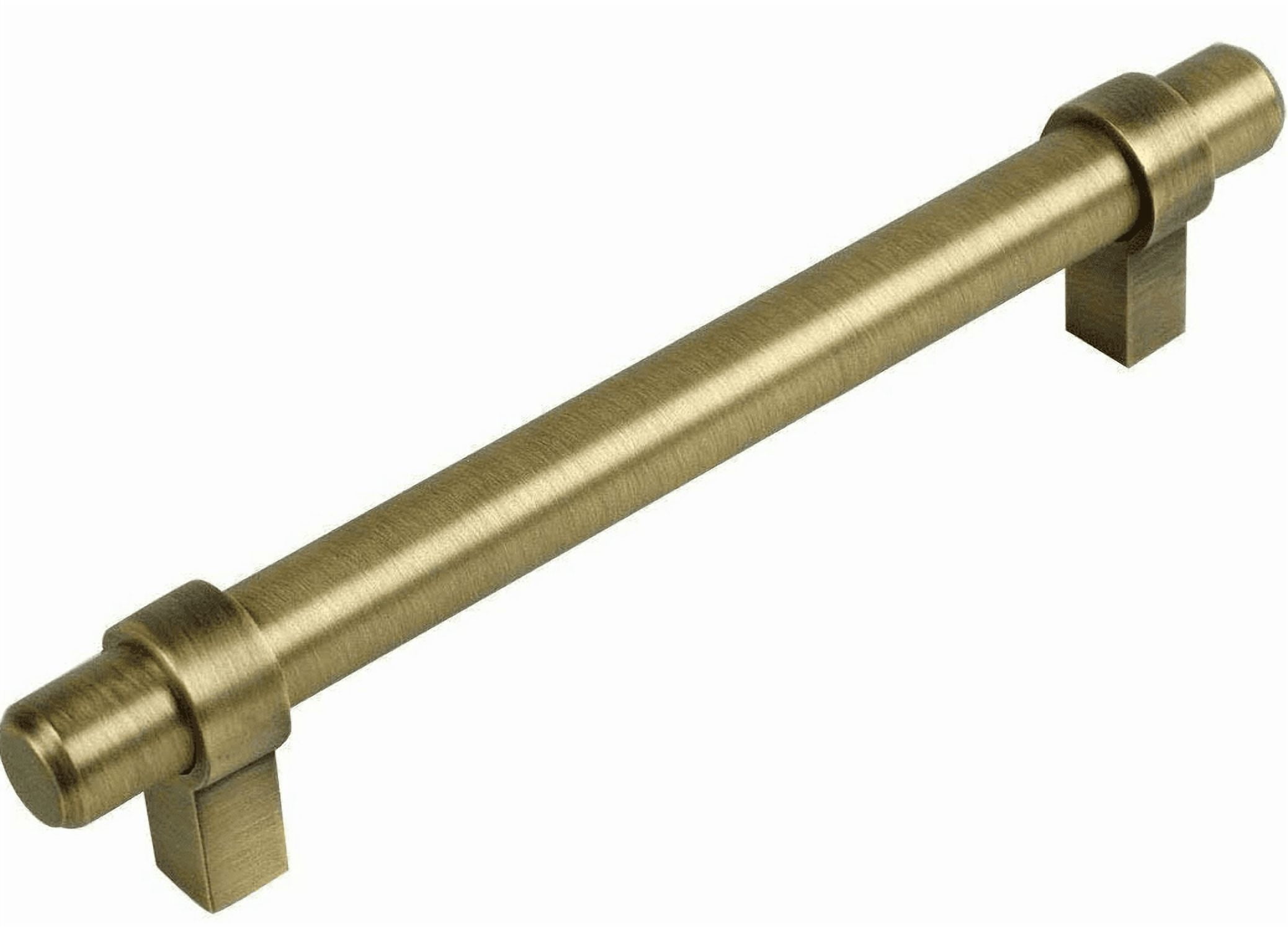 5 Pack 161-128BAB Brushed Antique Brass Cabinet Bar Handle Pull - 5" Inch (128mm) Hole Centers
