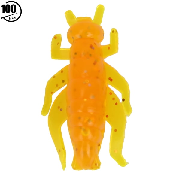 5-Pack 2.3cm Soft Cricket Bait Simulated Insect Lures for Carp Fly Fishing (Orange)
