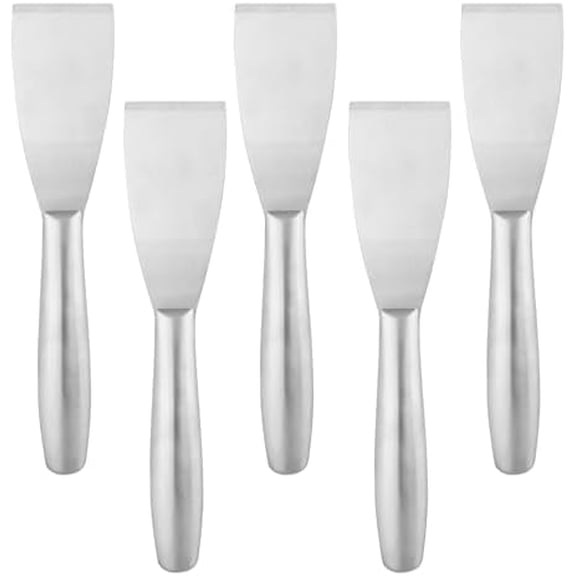 5 Pack 2 Inch Putty Knife Scraper, Putty Knife Set, Stainless Steel Putty Knife, Wallpaper Scraper Paint Scraper Tool for Spreading Drywall Spackle, Plasterboard Mud, Scraping Paint, by