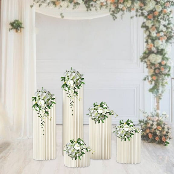 5 Pack 20-100cm Flower Stand Plinth Floral Display Wedding Centerpieces Stand